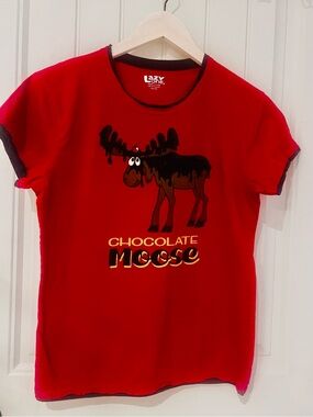 Lazy One Red Kids Chocolate Moose Graphic Tee